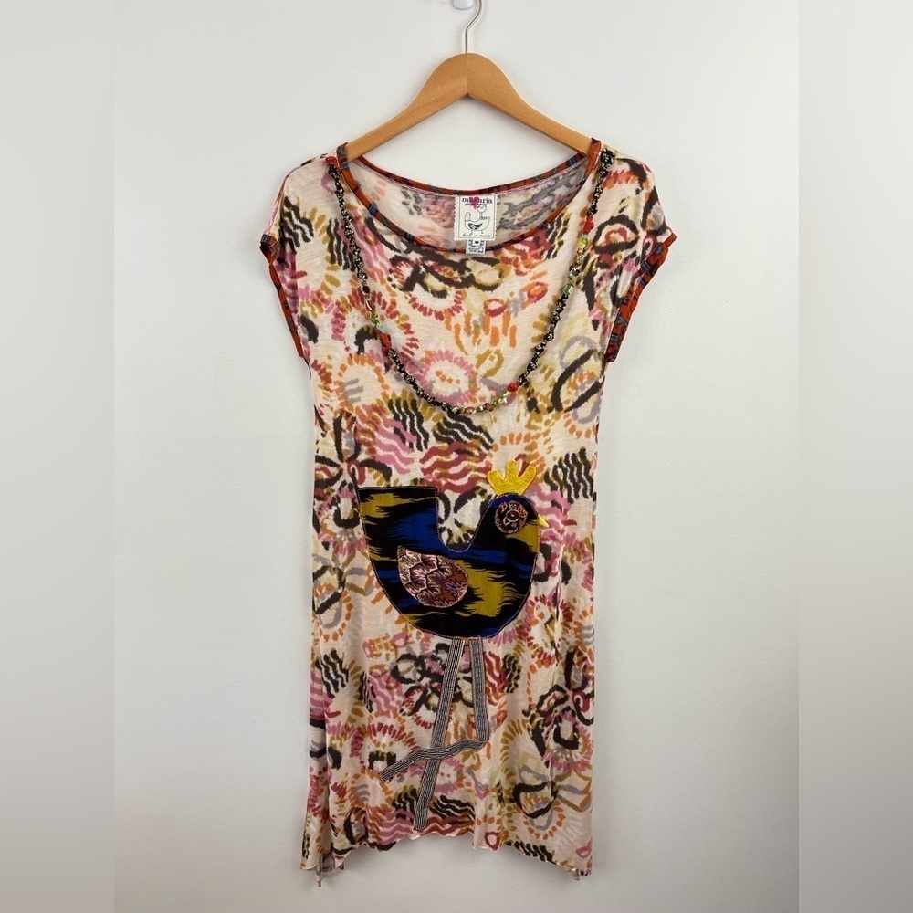 MAKARIA Made in Mexico Multicolor Midi Dress. Cover up Beach Dress Size M
